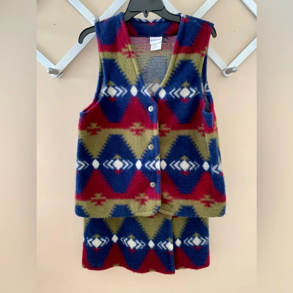 Styles To Go Southwest Vest and Skirt Set M - Picture 1 of 8